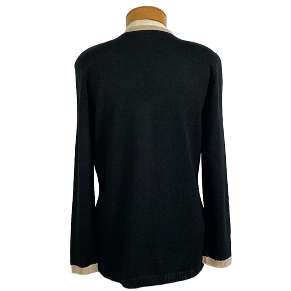 Dylani Black Knit Cardigan, Sweater Full Zip Long Sleeve Small - Picture 6 of 8